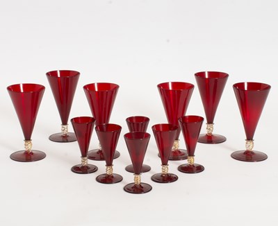 Lot 158 - Group of Cranberry Glassware