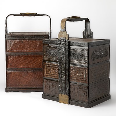 Lot 531 - Pair of Chinese Rattan Baskets