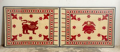 Lot 135 - Two Southeast Asian Framed Appliqué Quilts