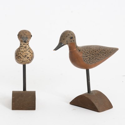 Lot 222 - Two Carved and Painted Wood Decoy Shorebirds