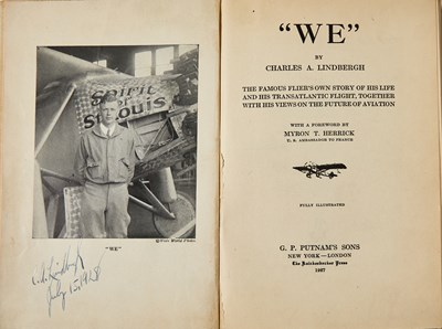 Lot 57 - Lindbergh's "We," signed by the author