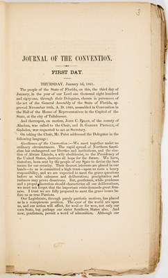 Lot 23 - Proceedings of the Secession Convention of Florida