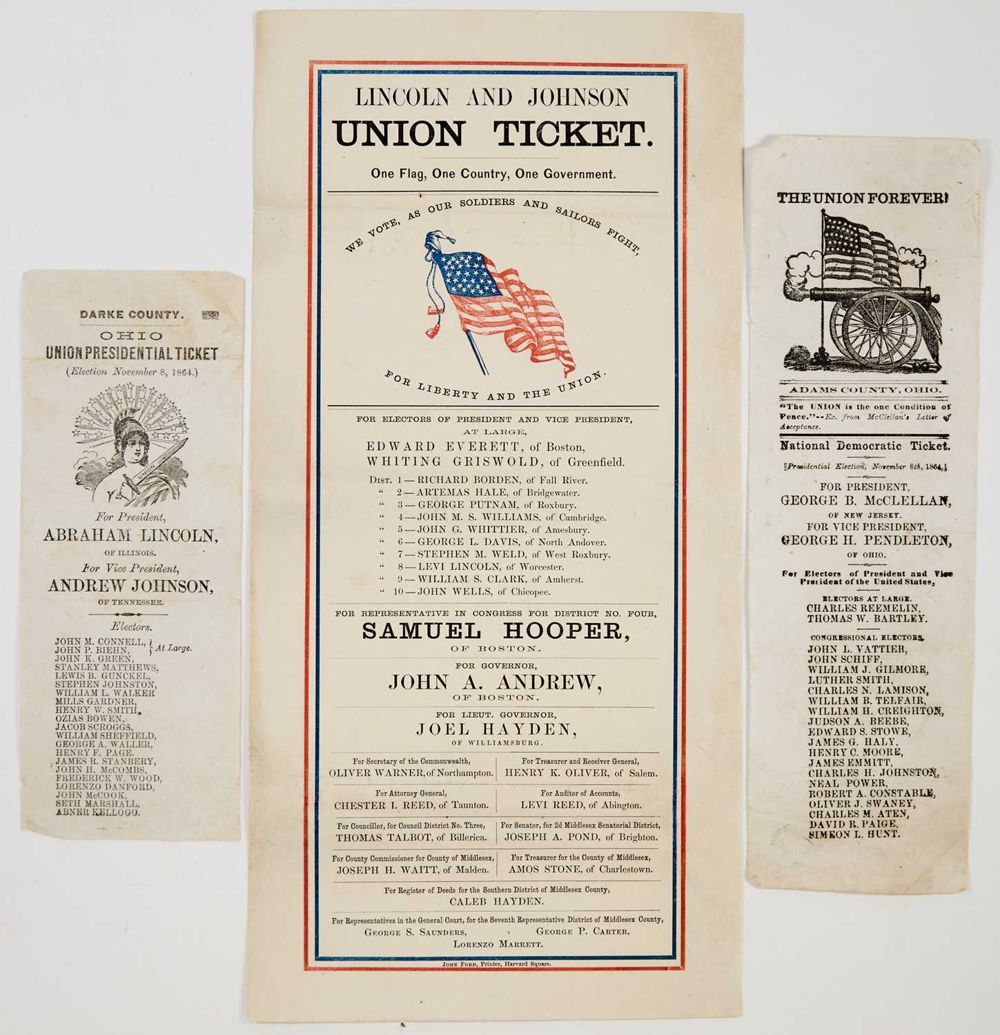 Lot 38 - Broadside for Lincoln's second campaign