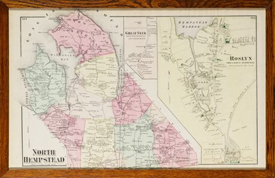 Lot 50 - Beers' map of North Hempstead, Great Neck, and Roslyn, Long Island