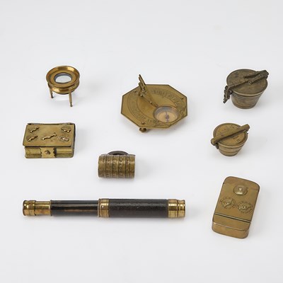 Lot 226 - Eight brass objects