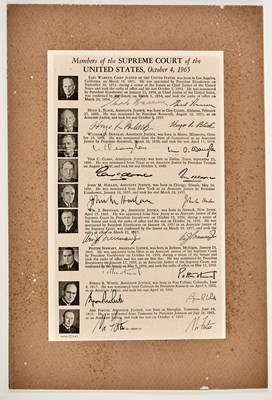 Lot 81 - Signatures of the Warren Court Justices