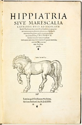 Lot 88 - An early Paris edition of Rusio's book on the horse