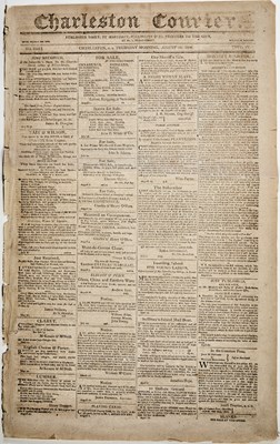 Lot 14 - An early issue of the Charleston Courier from 1806