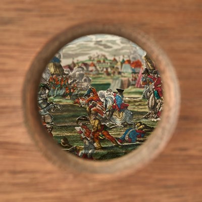 Lot 205 - An Engelbrecht peepshow depicting a battle scene