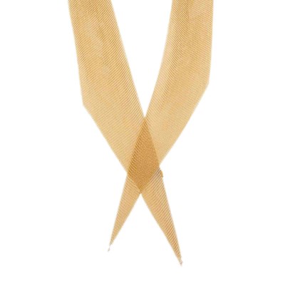 Lot 1146 - Attributed to Tiffany & Co., Elsa Peretti Gold 'Scarf' Mesh Necklace