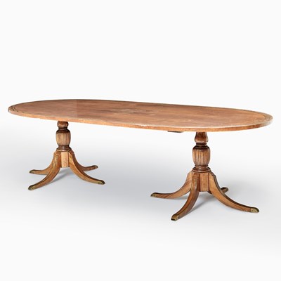 Lot 199 - Regency Style Brass Inlaid Mahogany Table