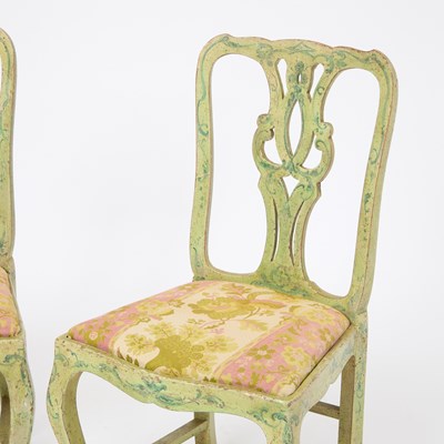 Lot 143 - Set of Eight George III Style Painted Side Chairs