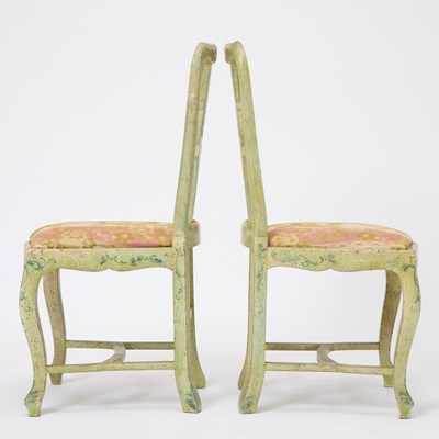 Lot 143 - Set of Eight George III Style Painted Side Chairs