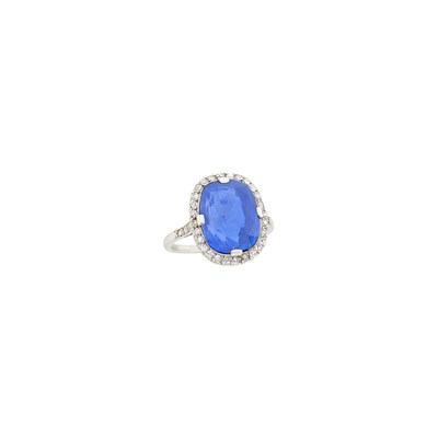 Lot 148 - Platinum, Sapphire and Diamond Ring