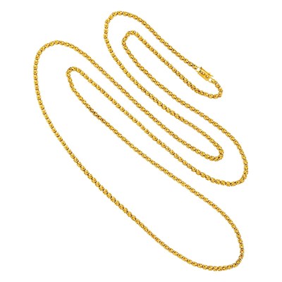 Lot 1059 - Antique Long Gold Chain Necklace