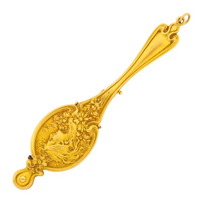 Lot 1058 - Art Nouveau Gold Lorgnette