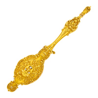 Lot 1050 - Antique Gold and Diamond Lorgnette