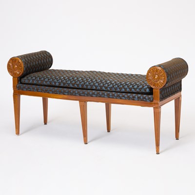 Lot 610 - Louis XVI Style Fruitwood Window Bench