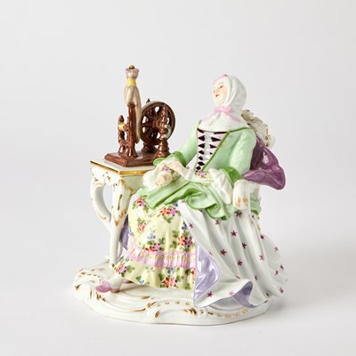 Lot 160 - Meissen Porcelain Figure of "The Spinner"