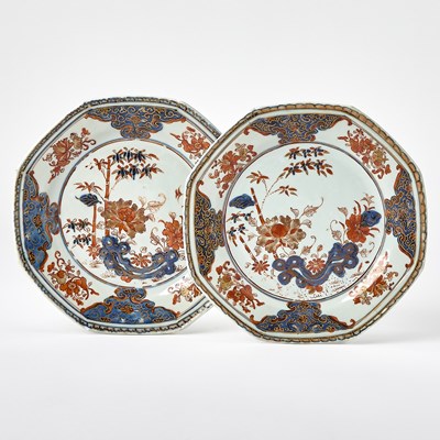 Lot 425 - Pair of Chinese Export Porcelain Imari Octagonal Plates