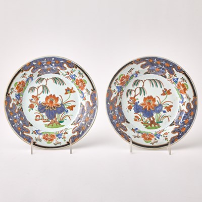 Lot 426 - Two Chinese Export Porcelain Imari Soup Plates