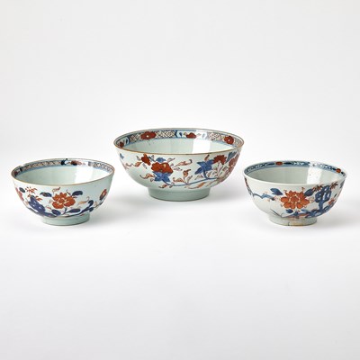 Lot 417 - Three Chinese Export Porcelain Imari Bowls