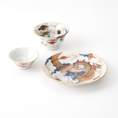 Lot 420 - Chinese Export Imari Tea Bowl and Saucer