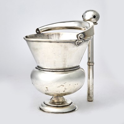 Lot 177 - South American Silver Holy Water Font and Sprinkler (Aspersorium and Aspergillum)