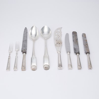 Lot 178 - Portuguese Silver Part Flatware Service
