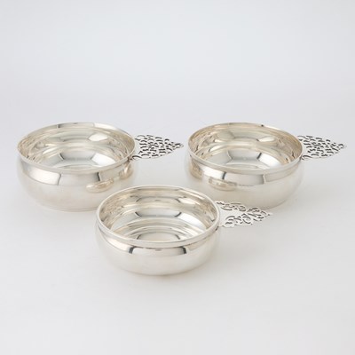 Lot 230 - Three American Sterling Silver Porringers