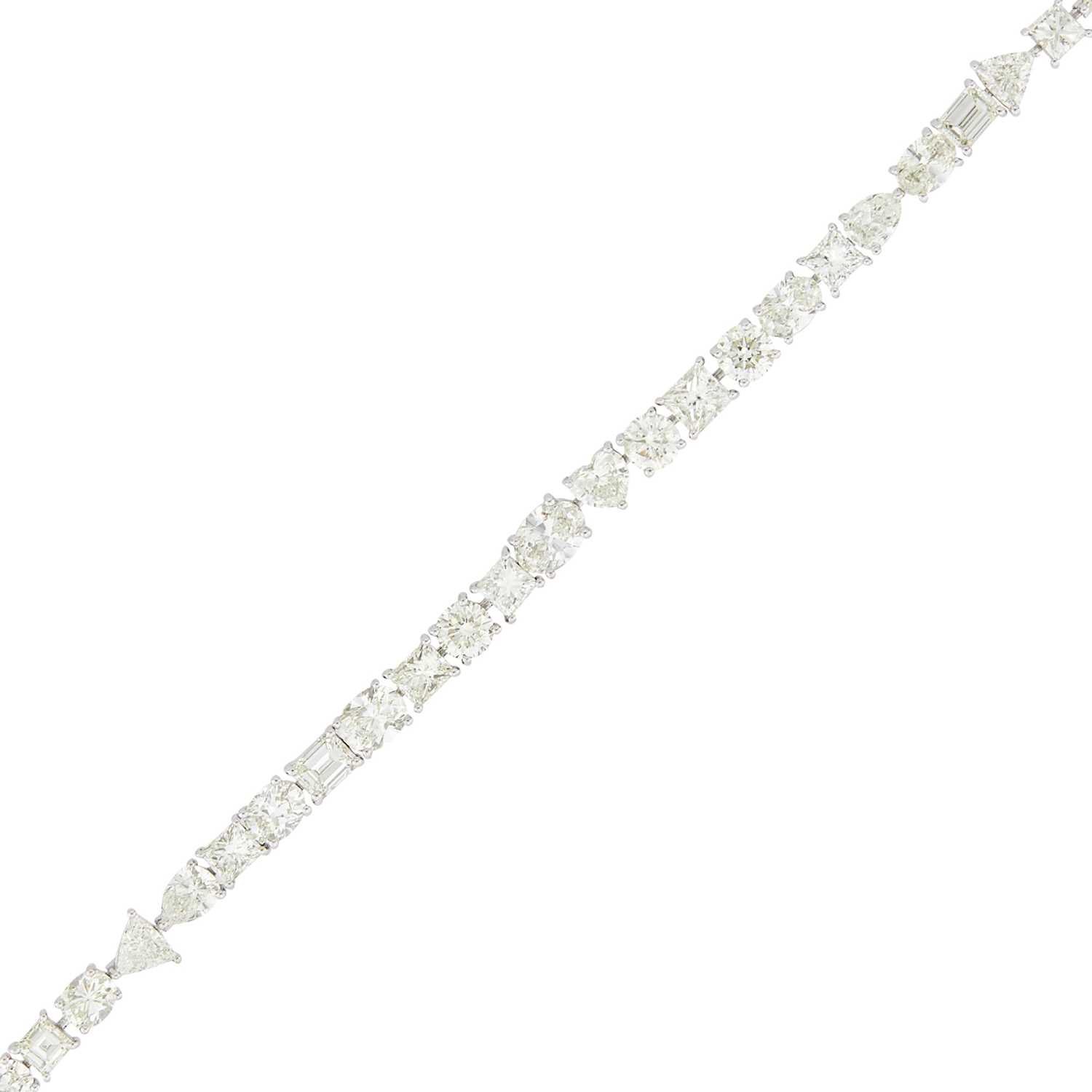 Lot 107 - White Gold and Diamond Bracelet