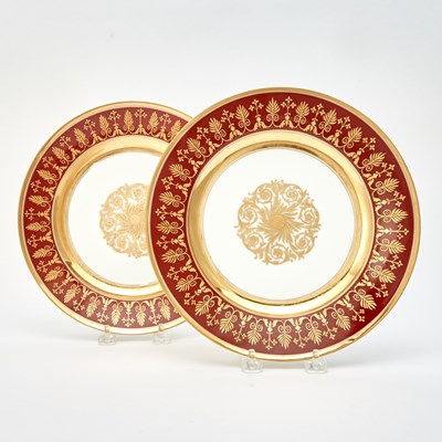 Lot 261 - Pair of Russian Porcelain Plates from the Guriev Service