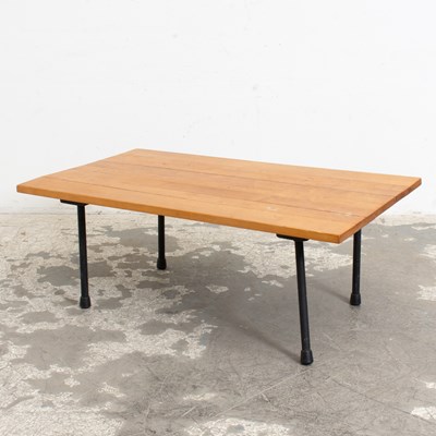 Lot 90 - Blonde Wood and Metal Low Table