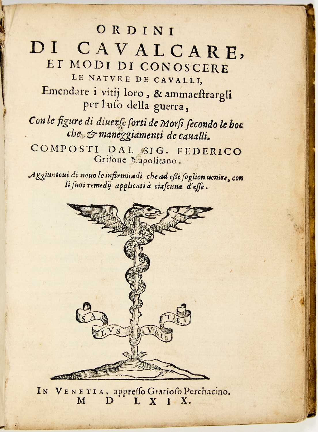 Lot 82 - Federico Grisone's foundational treatise on dressage