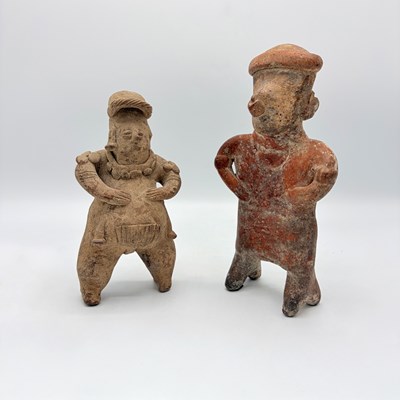 Lot 1122 - Two Pre-Columbian Pottery Standing Figures