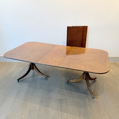 Lot 1154 - Regency Style Extension Double Pedestal Dining Table