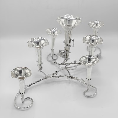 Lot 1210 - Art Nouveau Silver-plated Epergne