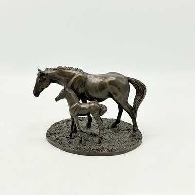 Lot 1174 - Bronze Figure of a Horse and Foal