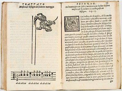 Lot 79 - Fiaschi's treatise on riding, including how to sing to your horse