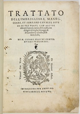 Lot 78 - The first edition of a classic manual on equestrianism
