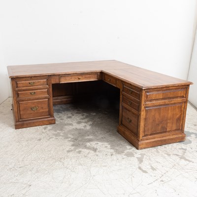 Lot 256 - Mahogany Corner Desk