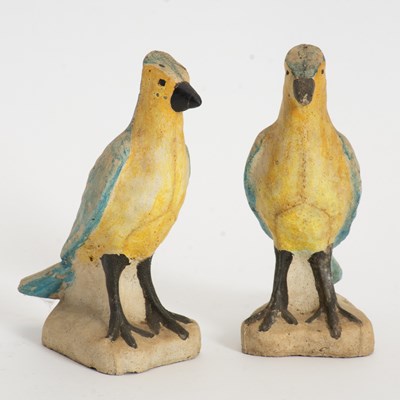 Lot 163 - Pair of Painted Ceramic Birds