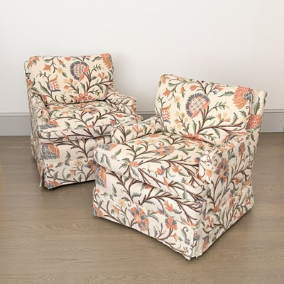 Lot 1191 - Pair of Upholstered Armchairs