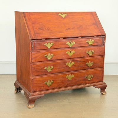Lot 1087 - Chippendale Mahogany Slant-lid Desk