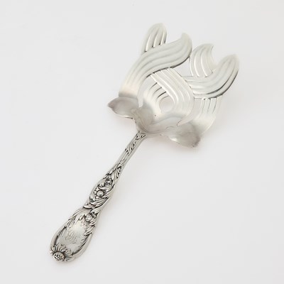 Lot 215 - Tiffany & Co. Sterling Silver "Chrysanthemum" Pattern Asparagus Server