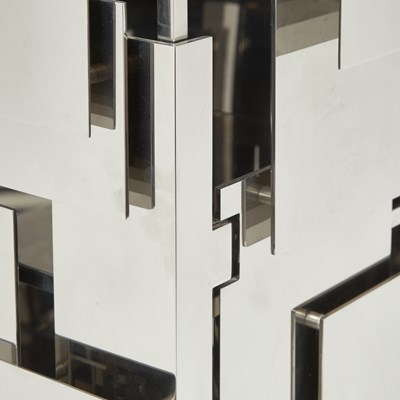 Lot 427 - Mattia Bonetti Stainless Steel "Strata" Cabinet