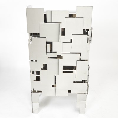 Lot 427 - Mattia Bonetti Stainless Steel "Strata" Cabinet