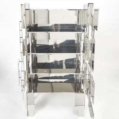 Lot 427 - Mattia Bonetti Stainless Steel "Strata" Cabinet