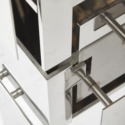 Lot 427 - Mattia Bonetti Stainless Steel "Strata" Cabinet