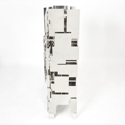 Lot 427 - Mattia Bonetti Stainless Steel "Strata" Cabinet
